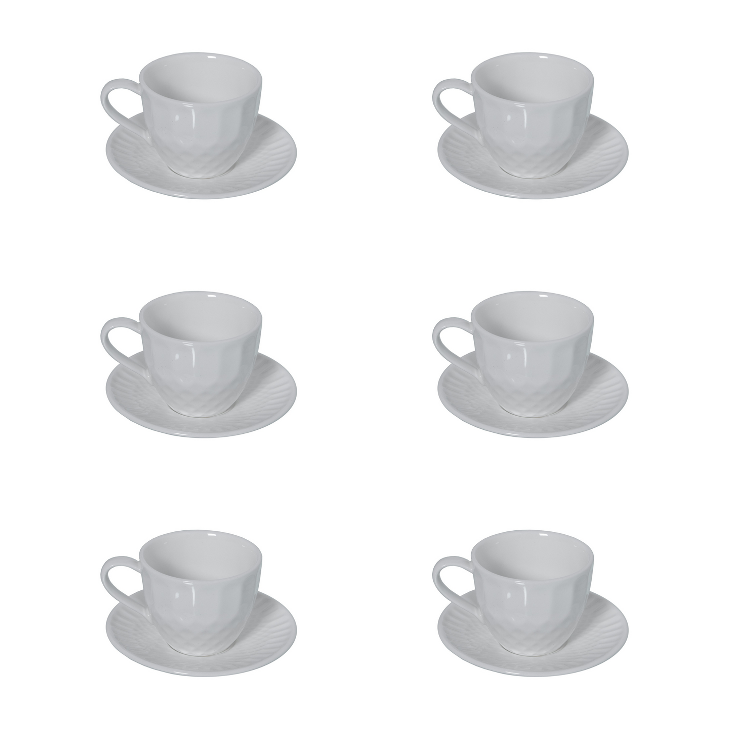 Rafael Porcelain Cups and Saucers Set of 6