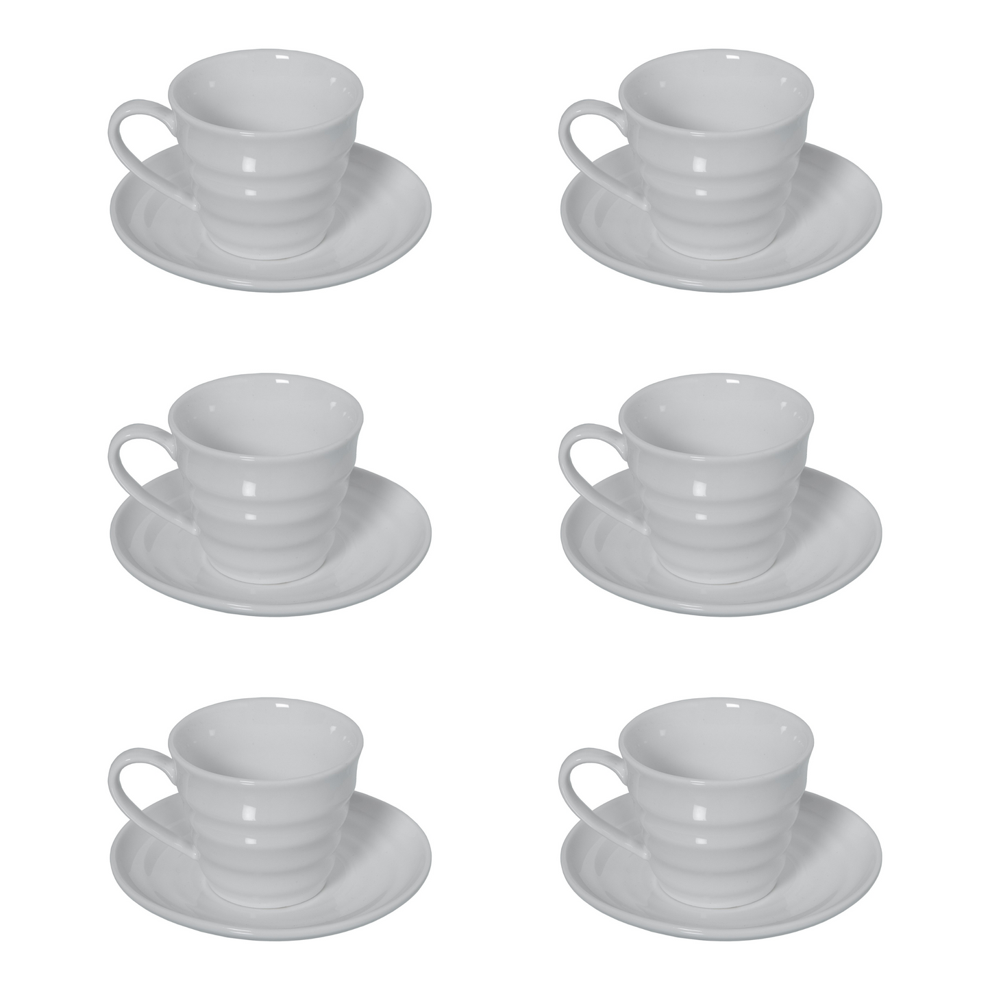 Set of 6 Rodrigo porcelain cups and saucers