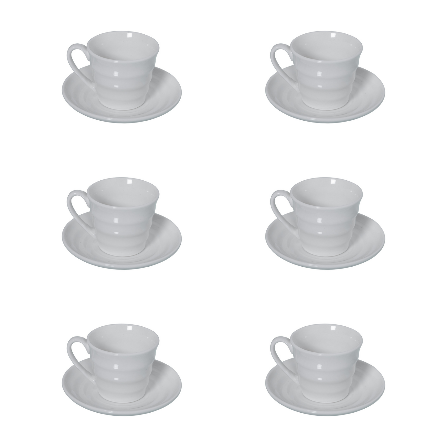 Set of 6 Rodrigo porcelain cups and saucers