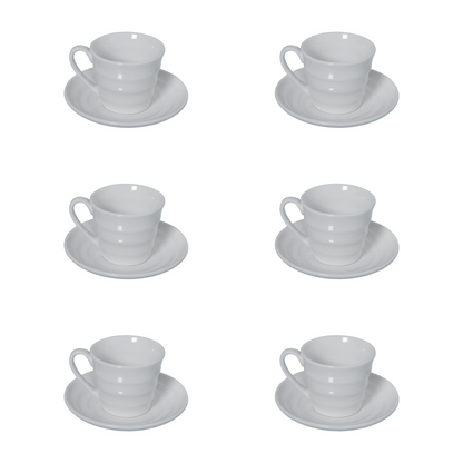 Set of 6 Rodrigo porcelain cups and saucers