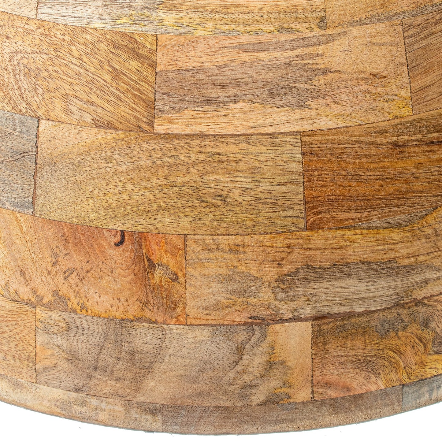 Mesa de centro de madera de mango y cristal 78x41 cm Bayless