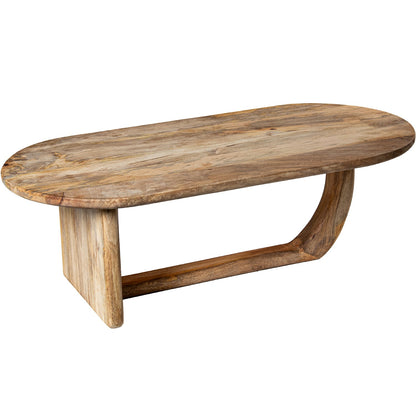 Mesa de centro de madera de mango 110x53x36 cm Bayless