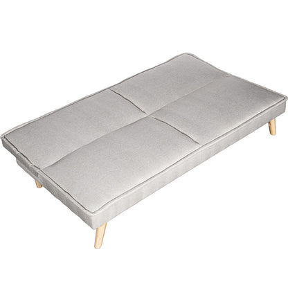 Sofá cama 3 plazas poliéster patas madera sin brazos 180x84x72cm Chamonix