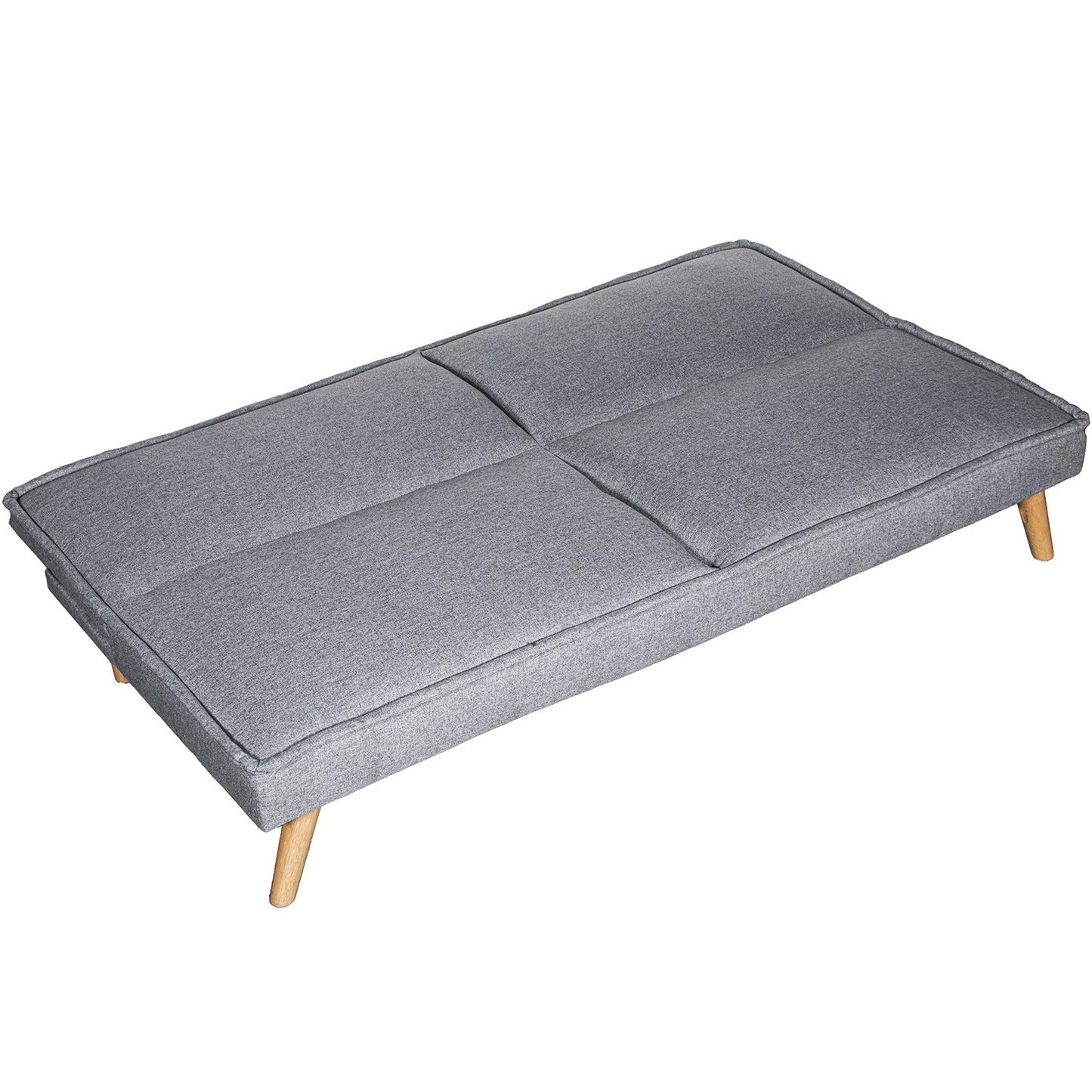 Sofá cama 3 plazas poliéster patas madera sin brazos 180x84x72cm Chamonix