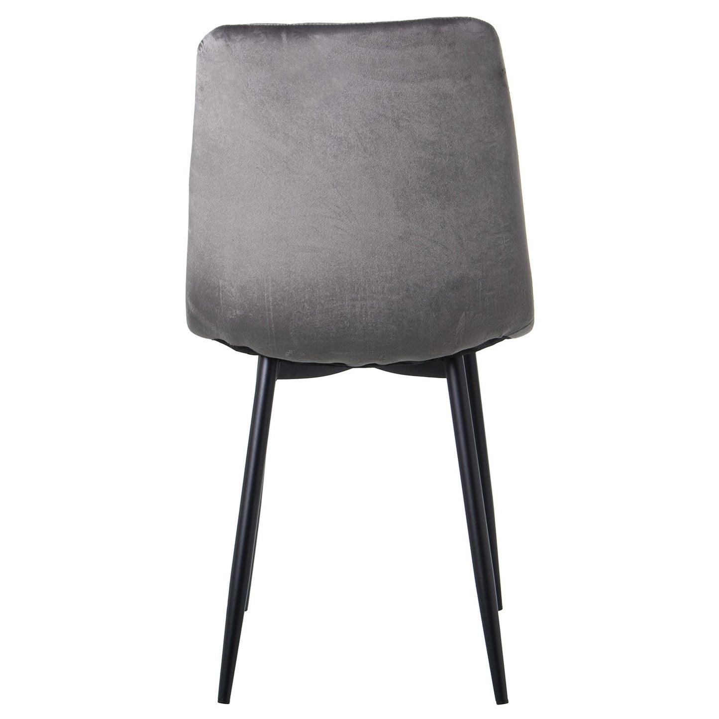 Pack de 4 sillas velvet y metal 44x55x86 cm Gris Bastien