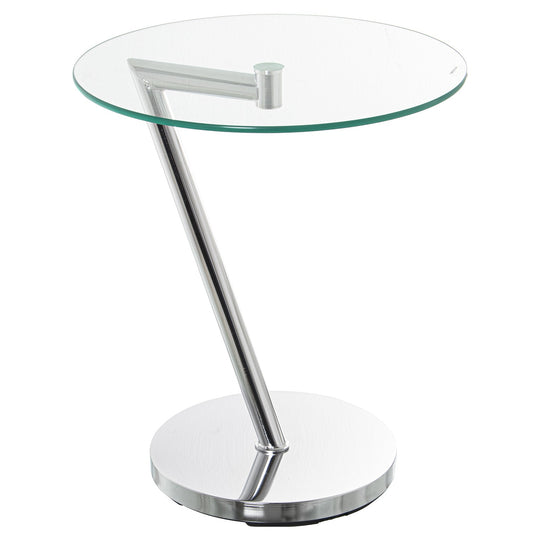 Mesa auxiliar de metal y cristal 45x52 cm Bayless