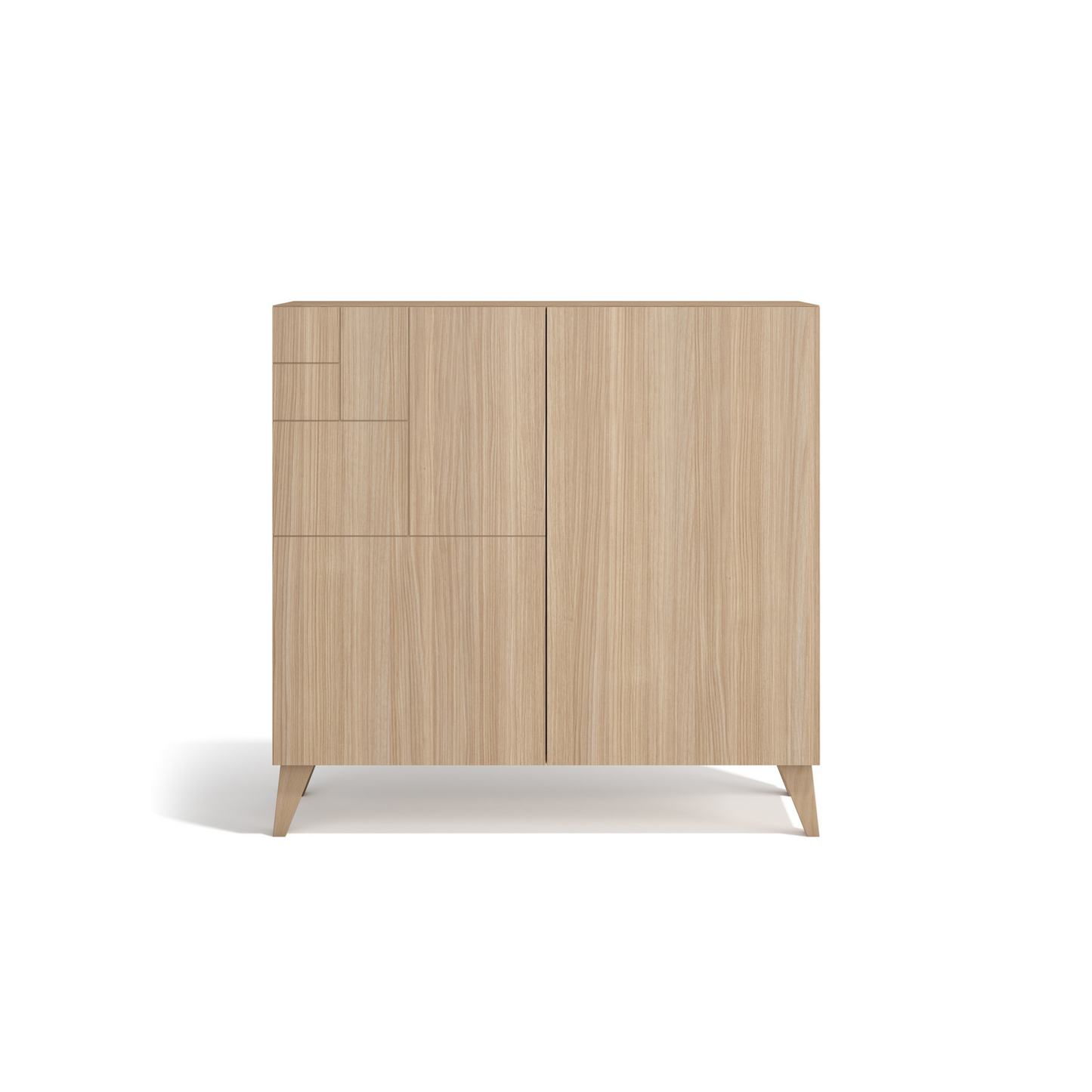Zapatero multifunción melamina 90x27x87 cm Nogal claro