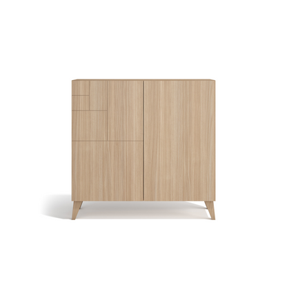Zapatero multifunción melamina 90x27x87 cm Nogal claro