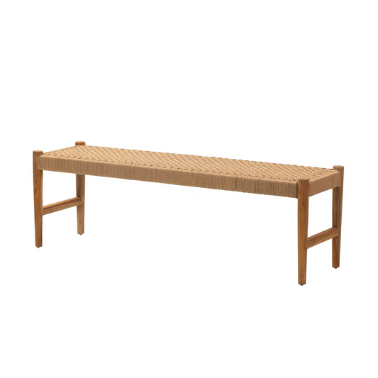 Banco de madera teca natural 140x41x46 cm Teka