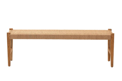 Banco de madera teca natural 140x41x46 cm Teka