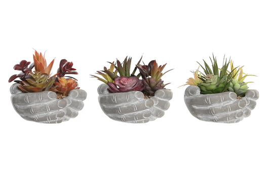 Set de 3 Macetas con plantas decorativas 16,5 cm Juan 