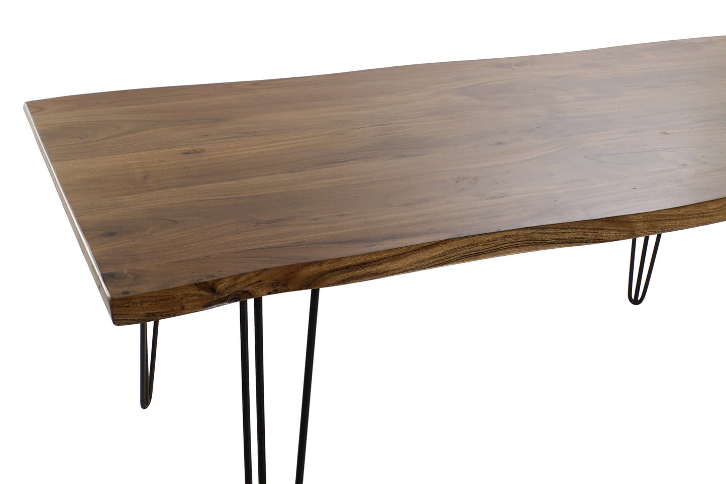 Mesa de comedor de madera de acacia y metal 180 cm Romina