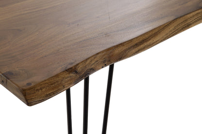 Mesa de comedor de madera de acacia y metal 180 cm Romina