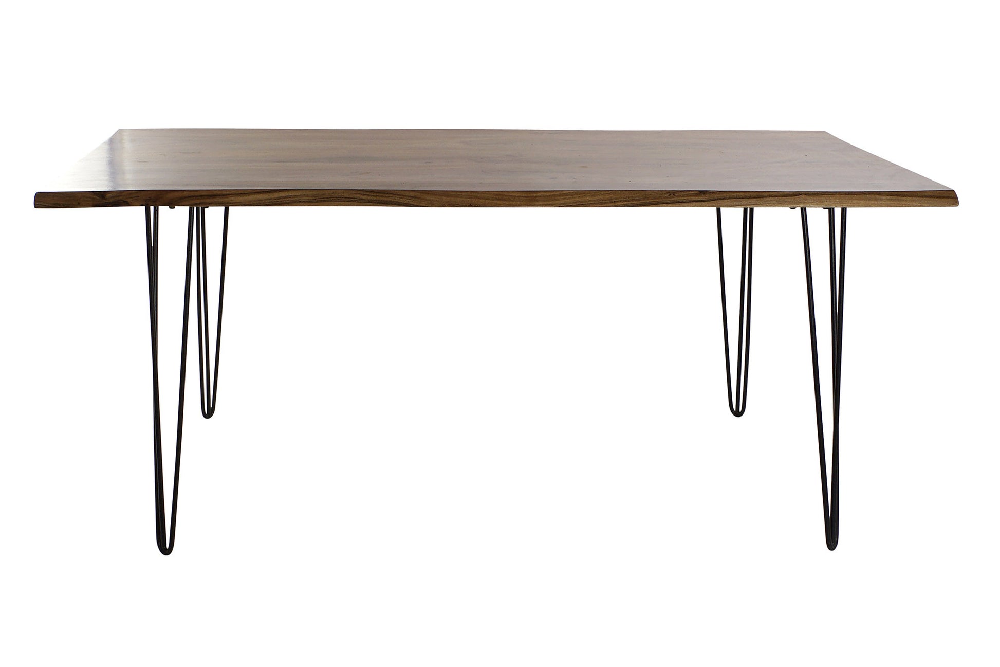 Mesa de comedor de madera de acacia y metal 180 cm Romina