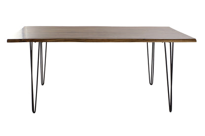 Mesa de comedor de madera de acacia y metal 180 cm Romina