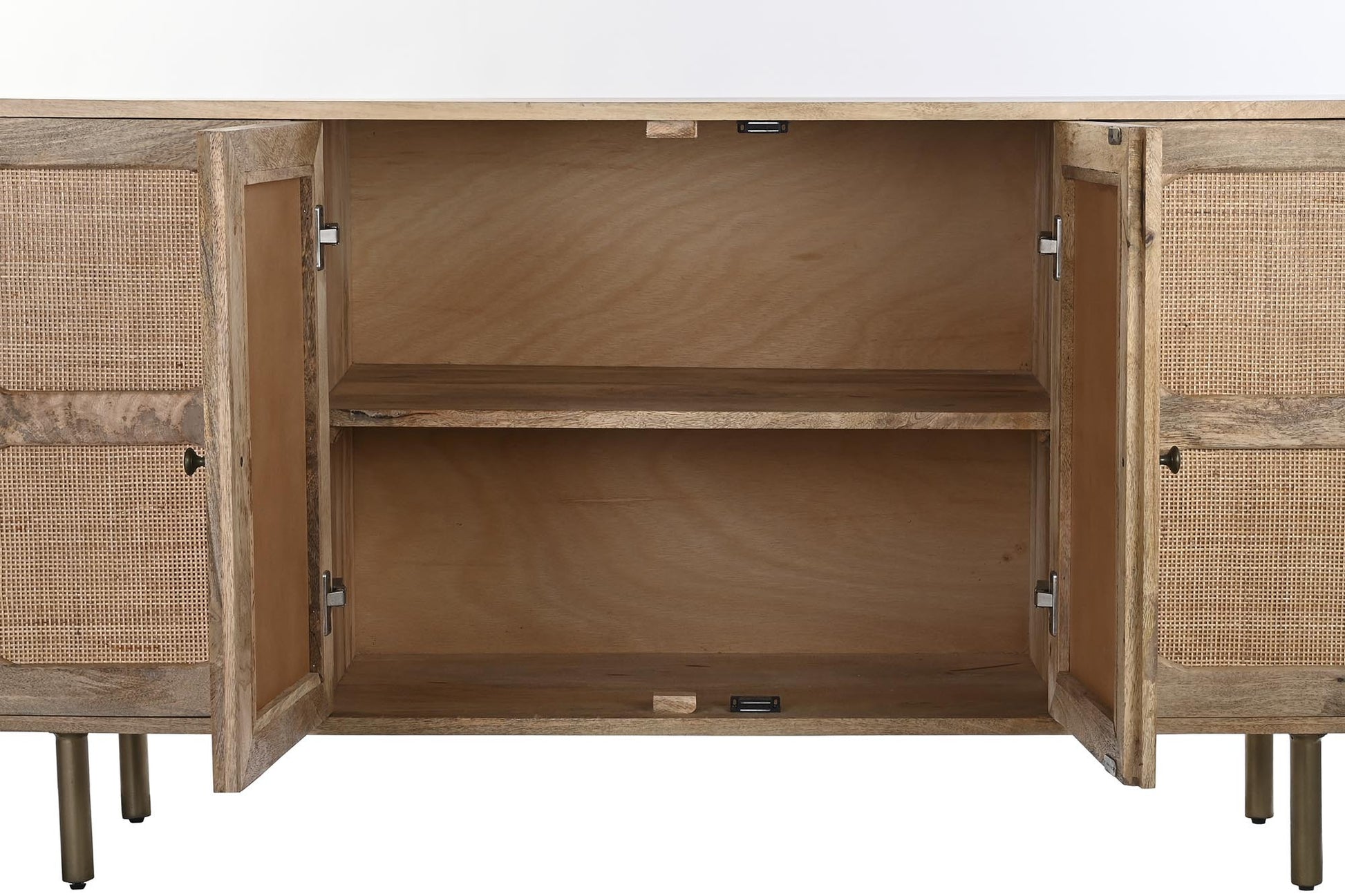 Buffet de madera de mango y ratán 150 cm Julián