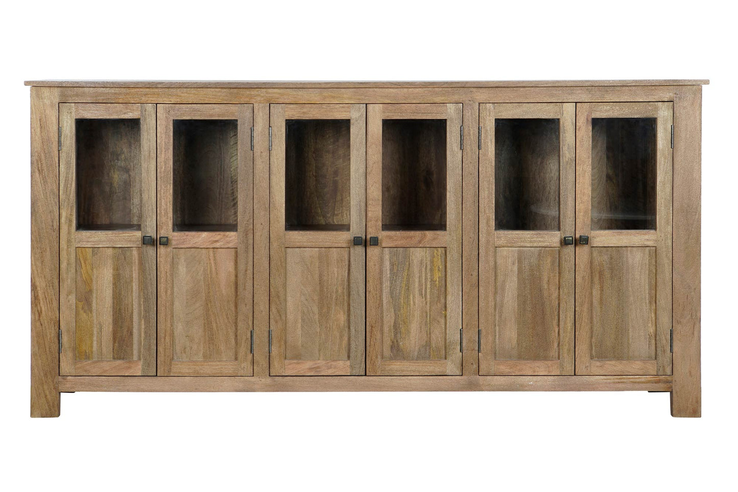 Buffet de madera de madera de mango y cristal 193 cm Vera