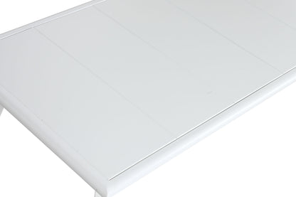 Sofá Set 4 Acero y Poliéster 123x66x72 cm - Blanco Elegante